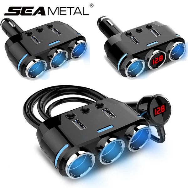 

accessories car cigarette lighter charger 12v car socket splitter adapter plug led usb charge port lighter adapter universal