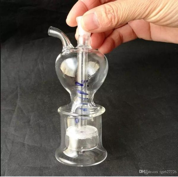 Zubehör für Shisha-Glasbongs mit Apfelsandkern, bunte Mini-Mehrfarben-Handpfeifen aus Glas, beste Löffelglaspfeifen