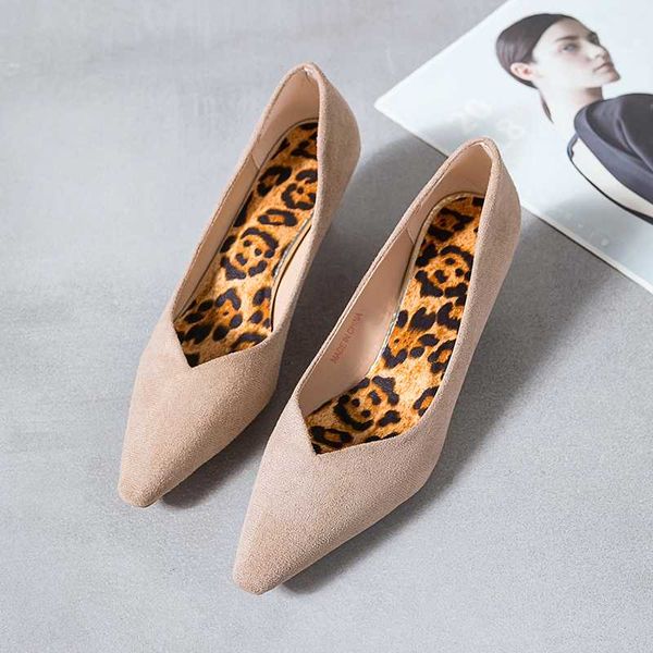 

nice summer women shallow pumps classic black khaki wild shoes woman high heels suede leather footwear for mature female