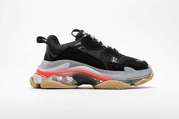 

2019 dad shoes paris 17fw triple-s sneakers men/women light grey black running shoes cushion shoes szie 35-45