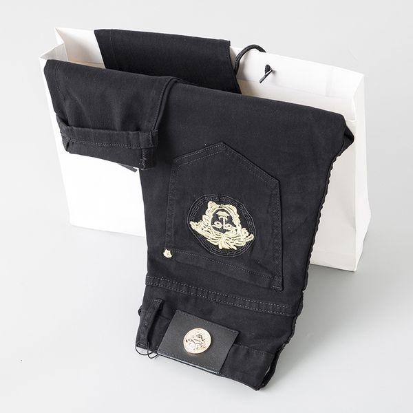 

mens designer dh new arrival fashion men's wear original design men jeans perfect quality trousers straight trousers comfortable, Blue