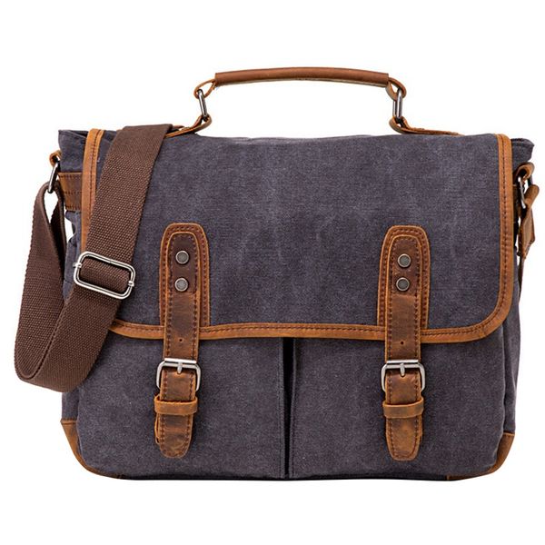 

ljl-vintage canvas bag briefcase europe and america shoulder messenger bag