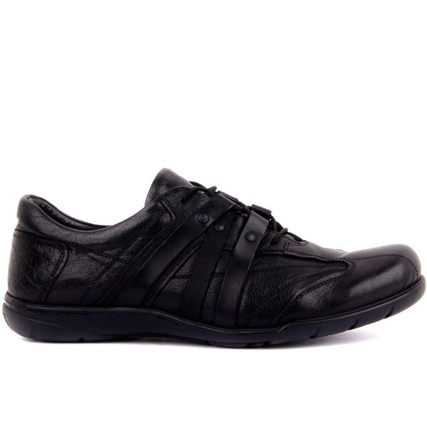 

sail-lakers black leather men 's casual shoes