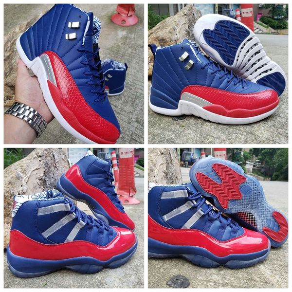 

2019 mens 11s 12s champion basketball shoes designer sneakers 11 12 baskets navy blue red trainers des chaussures hommes zapatillas