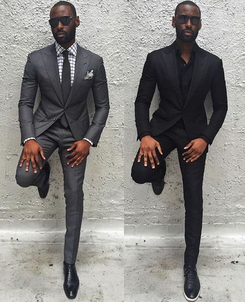 

популярные две кнопок groomsmen пика нагрудной groom tuxedos groomsmen шафер костюм мужская свадебные костюмы жених (куртка + брюки + tie) b, Black;gray