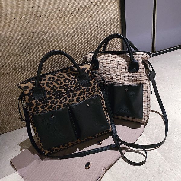 

2019 new wild casual large-capacity tote bag fashion slanting shoulder bag shoulder
