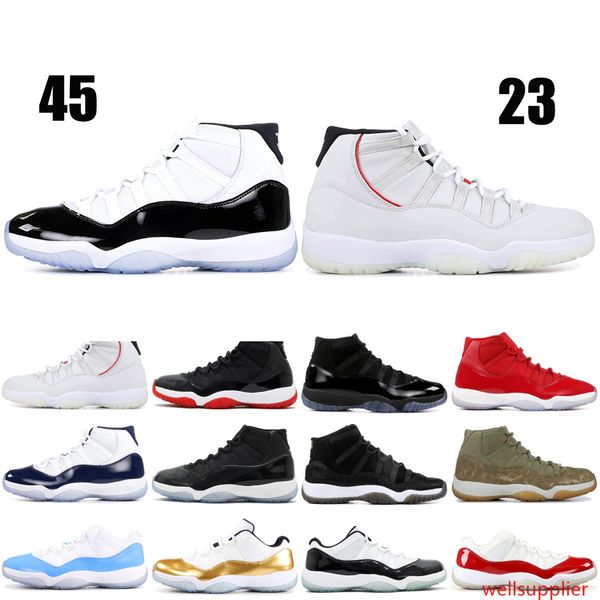 

11 xi mens basketball shoes concord bred olive lux platinum tint space jam unc 2019 xi designer shoes men sport sneakers 36-47