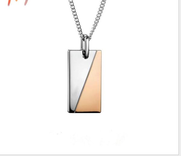 

fashion trend men's and women's titanium steel necklace classic versatile, Silver