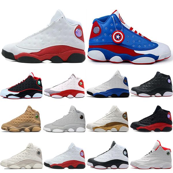 

2019 Phantom Chicago 13 13s Мужские баскетбольные кроссовки GS Hyper Royal Черная кошка Flints Bred Brown Oli