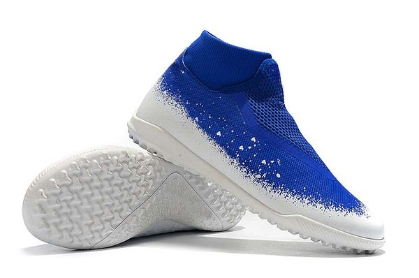 

2019 mens high ankle football boots phantom vison academy ic tf outdoor shoes phantom vision indoor/outdoor tf white blue soccer shoes