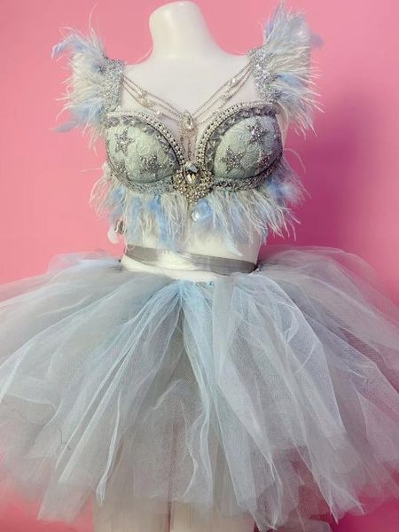 

бар ночной клуб женский dj singer танцевальная команда led stage wear led кристалл бикини юбка set фестиваль клуба партии ds performance кос, Black;red