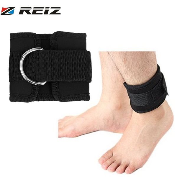 

reiz 1pcs comfortable d-ring ankle straps ankle support men women sport thigh leg lifting exercise training straps tool, Blue;black
