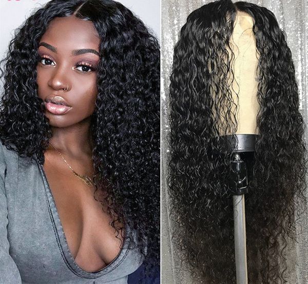 

deep wave lace front human hair wigs diva 250 density pre plucked brazilian human hair 360 full lace human wigs for black women, Black;brown