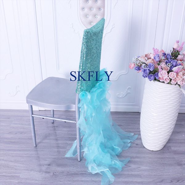 

ch111a need other color contact me, gorgeous standard chiavari mint green sequin and curly willow chair cover