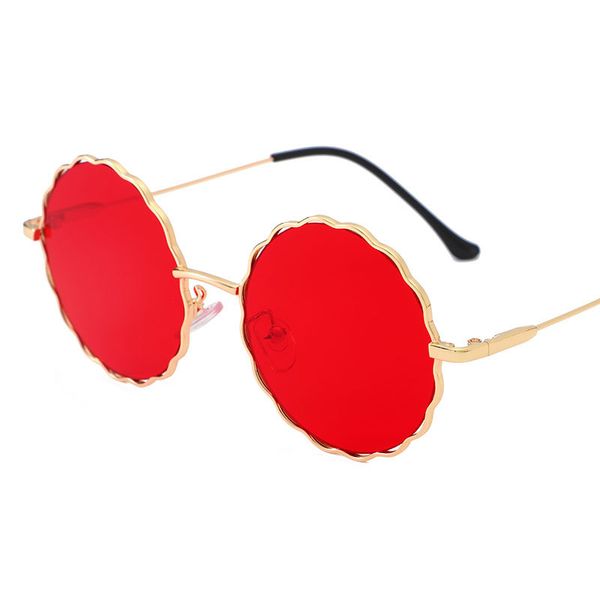 

luxury metal sunglasses women brand designer decorative glasses lady round sun glasses cute clear eyeglasses uv400 eyewear fml, White;black