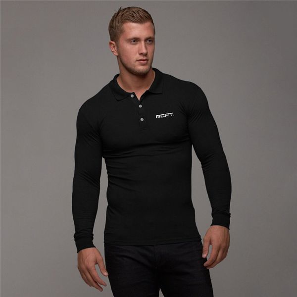 

2020 new men shirt men business casual fitness solid color shirt male long sleeve shirts brand gym clothing, White;black