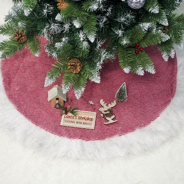 

1pcs christmas tree skirts plush fur carpet merry christmas decorations for home xmas tree skirts new year decoration 100cm christmas decora