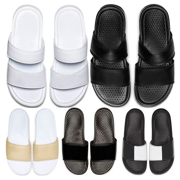 

2020 ale designer slippers fashion classics benassi jdi duo ultra slide mens womens flip flop summer beach sandals sports size 36-45, Black