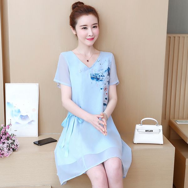 

2019 chinese dress aodai party cheongsam oriental evening qipao dress chinese short style womens elegant gown lady vestidos, Red