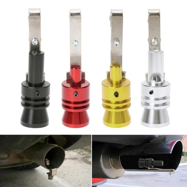

size l universal car turbo sound whistle muffler exhaust pipe aluminum vehicle exhaust silence car replacement accessories