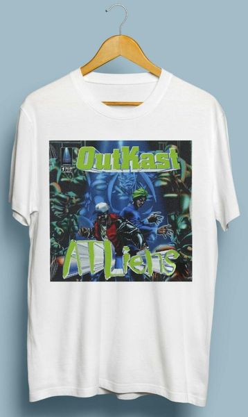 

2019 fashion vintage outkast atliens hip hop t shirt tee hoodie, White;black