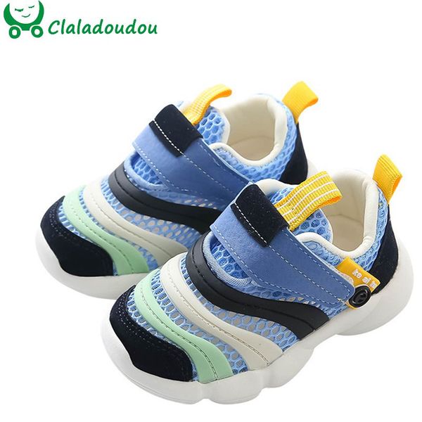 

12-16cm boys girls mesh sneakers toddler hollow summer shoes pink gray bule patch infant first walkers for 0-3years old kids, Black