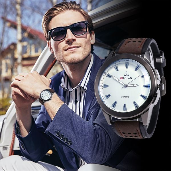 

luxury watch men mesh ultra-thin leather band quartz wrist watch fashion casual simple hombre relogio masculino#y, Slivery;brown