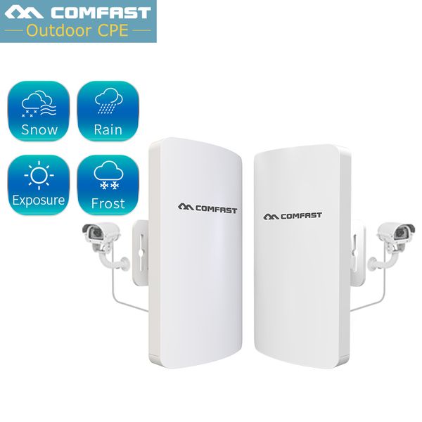 

2pcs comfast cf-e113a outdoor mini wireless wifi extender ap 5g 300m outdoor cpe wifi bridge access point ap router