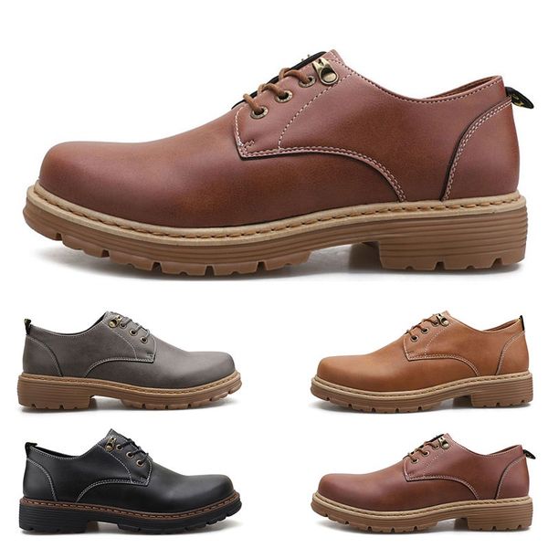 

2020 large size 38-44 new men's leather men's shoes overshoes british casual shoes espadrilles #31, Black