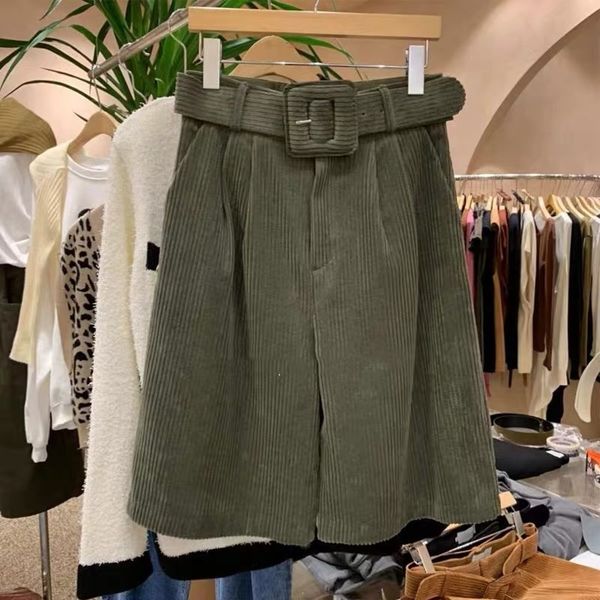 

women's pants & capris [ewq] 2021 spring padded fashion casual ladies all-mach cropped minimalist loose high waist black qz094, Black;white