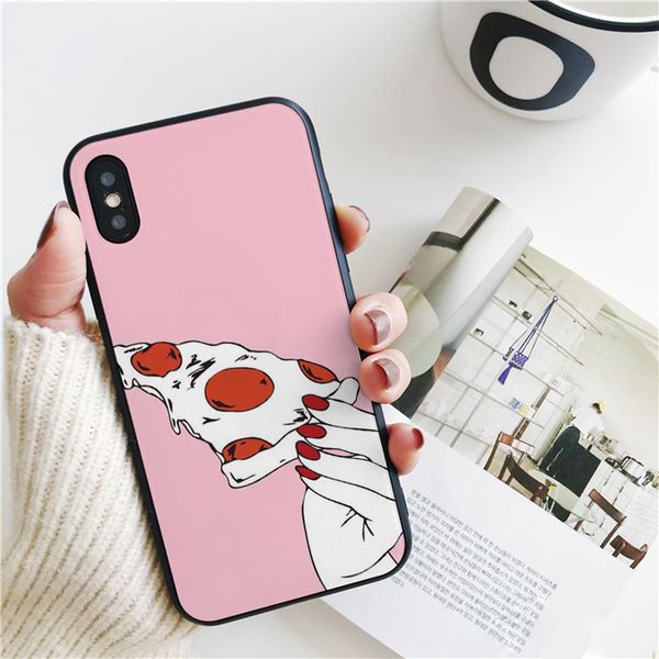

капа роскошный розовый пиццу я люблю пиццу чехол для iphone 11 про хз макс xr и чехол для iphone 8 7 6s плюс 5s юв чехол мягкий силиконовый