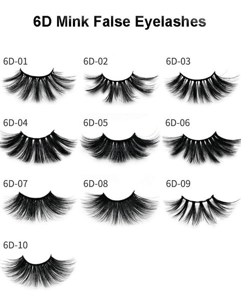 

new arrival thick natural long 6d mink false eyelashes soft & vivid real 3d mink fur hair fake lashes makeup 10 styles available dhl free