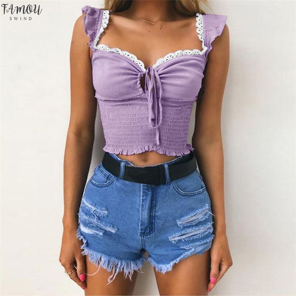 

womens robe femme solid vest casual lace patchwork ruffled sleeveless tunic blouse tank women summer chiffon sleeveless, White
