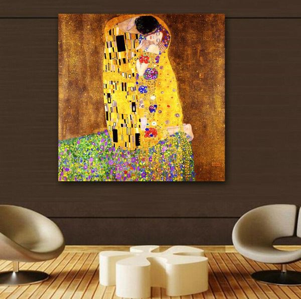 Pinturas marca New 100% pintado à mão moderno abstrato óleo sobre tela Gustav Klimt Pinturas Figura Início Wall Decor Art A-68-1-1