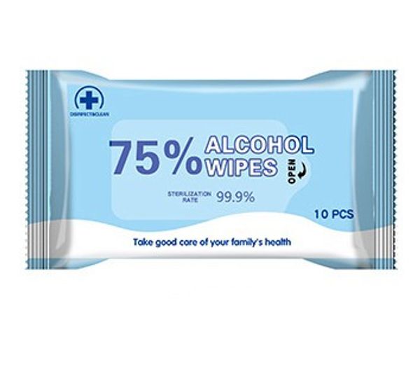 

200шт 75% спирт влажные салфетки портативные влажные ткани одноразовые Нет чистых антисептических дезинфицирующих салфеток Оптовая быстрая доставка