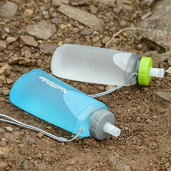 

new 750ml / 500ml wide mouth water bag sports bottle collapsible water bottle anti-bacterial hydration soft bottle
