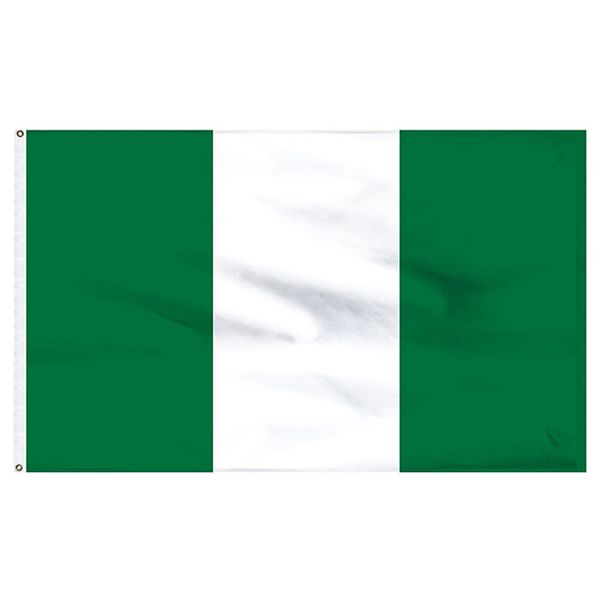 Banner di bandiere della Nigeria Pubblicità in tessuto di poliestere 68D, uso esterno per interni, per Festival Club National, spedizione gratuita