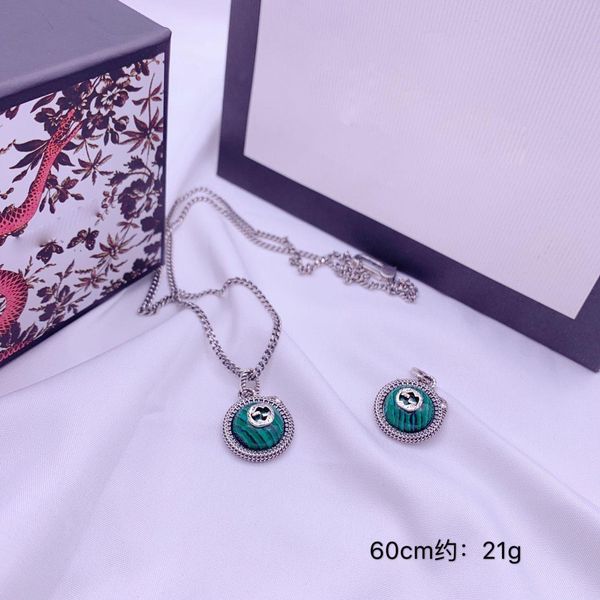 

serpentine malachite pendant necklace bracelet earrings iced out chains jewelry necklace mens 14k gold chains rings cuban link chain, Silver