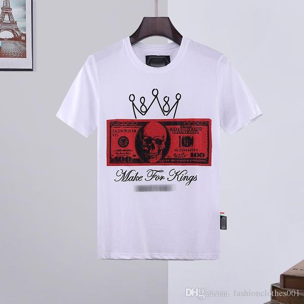 

mens designer t shirts mens skull t-shirt printing t shirt tees designer bracelets phillip plain phillip plain pp yy35, Black;brown