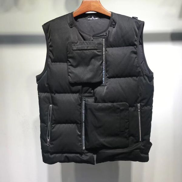 

stones islands classic tide brand vest men designer down jacket luxury fashion down vest highend slim jacket jacket parka fashion couplevest, Black;white