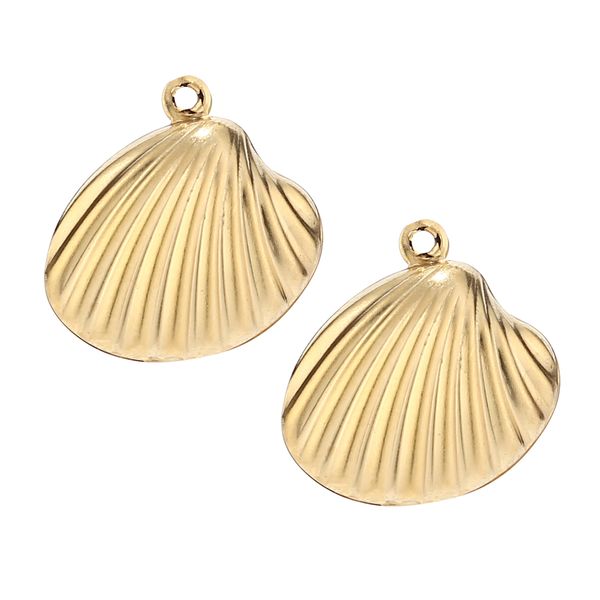 Sea Shell Shape stainless steel Pendants Charms Jewelry Making Supplies 20pcs