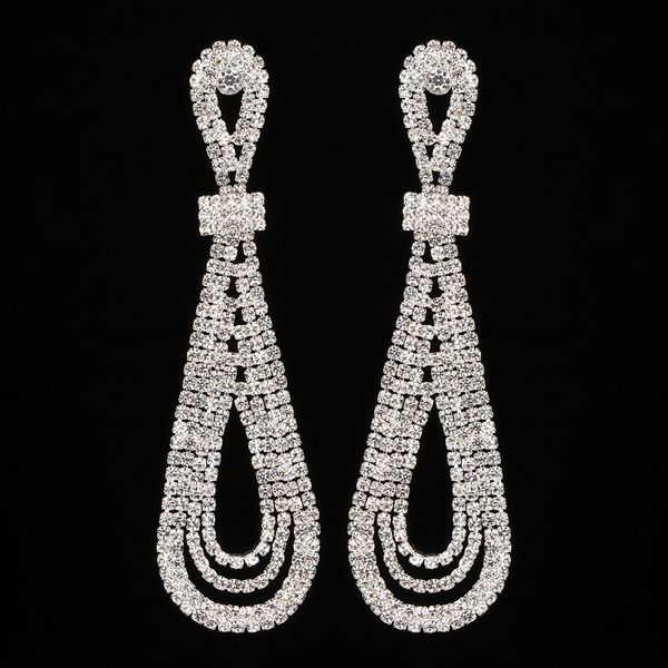 

concise drip type microinlaid zirconium shi erhuan eardrop, Golden
