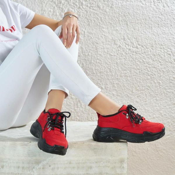 

flo cimorelli k33z suede red women boots butigo, Black