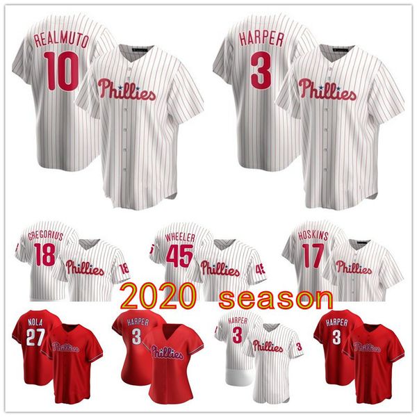 

Филадельфия Филлис 2020 Bryce Harper Rhys Хоскинс JT Realmuto Диди Грегориус Эндрю Жан Сегура Одубел Эррера Kingery Джерси 02