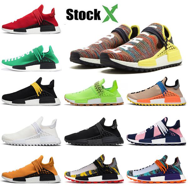 

super running shoes youth favorite human race nmd nobel ink solar yellow red heart mind luxury designer sneakers men women for 36-47