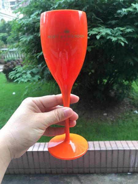 

plastic orange white moet e chandon wine glass ice imperial colored wine goblet