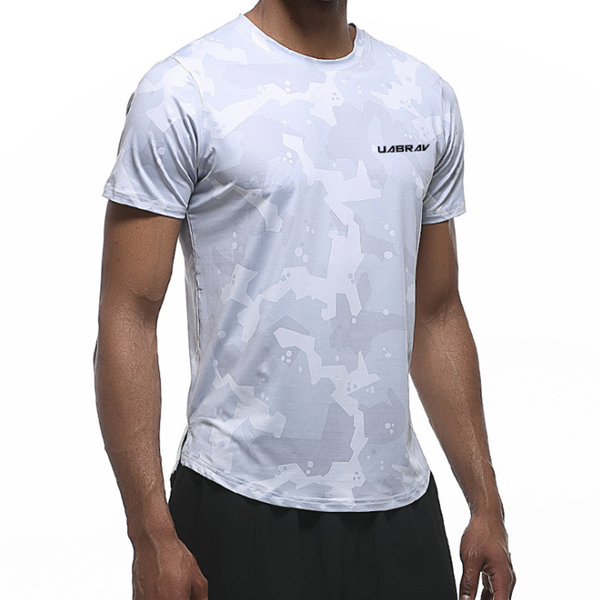 

taobo camouflage brand 2020 men running t shirt men printed short sleeve soccer jerseys quick slim sports men's clothing, Black;blue