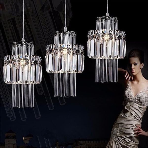 

creative crystal led chandelier pendant lamp e14 industrial lustre pendant lamps for kitchen decorative hanging lamp luminaire