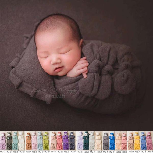 

24 colors hat + headband + pillow wrap butterfly cocoon 5 pieces / set for newborn pgraphy props p shoot accessories, Yellow
