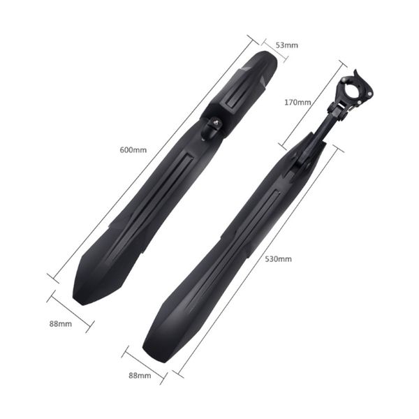 

bicycle mudguard mtb 24 - 29 inch mud wings front/rear wheel fenders bicycle accessories handy mount extra length width